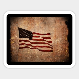 US Flag vintage Sticker